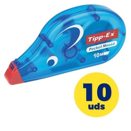 Tipp-Ex Pocket Mouse Cinta Correctora Azul 4,2mm x 10m (Caja de 10 unidades)